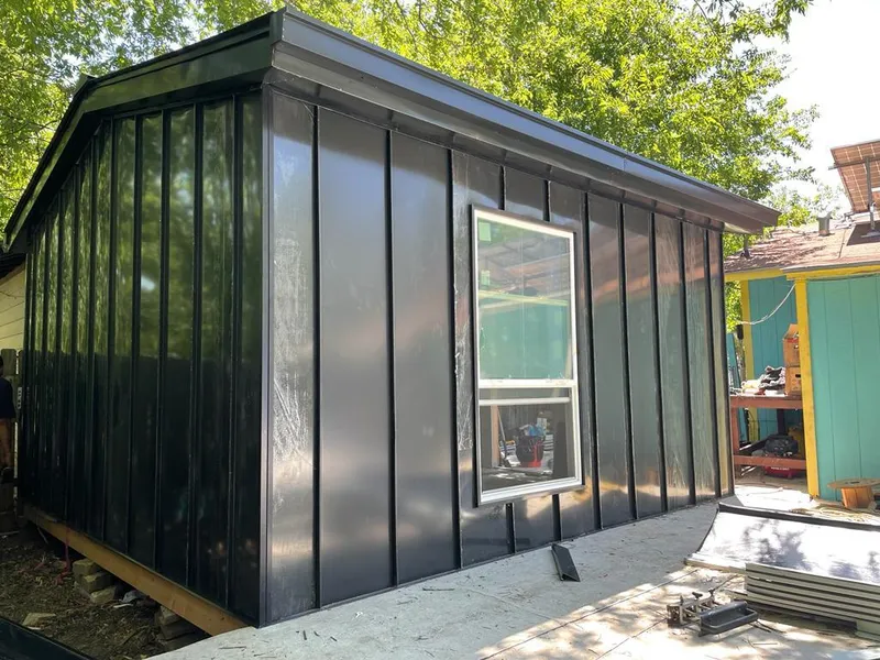 Black standing seam metal wall panels for Roof Inspection in Sharonville